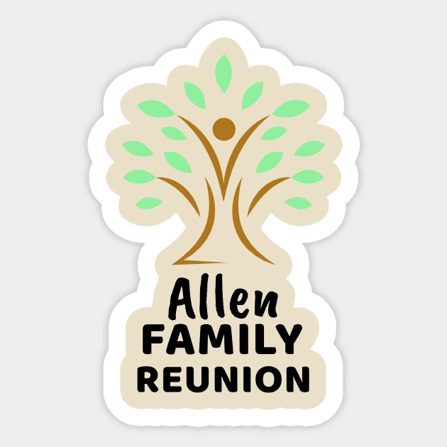 Allen Family Reunion Design Sticker by Preston James Designs